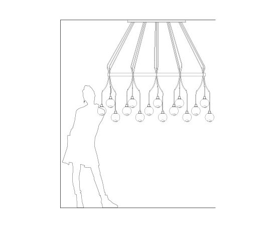 Подвесной светильник SkLO drape skirt 15 chandelier, фото 4
