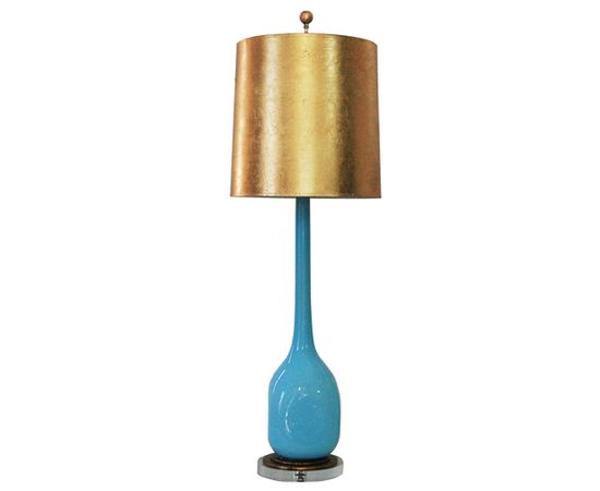 Настольная лампа Louise Gaskill Blue Murano Glass Lamp, фото 1