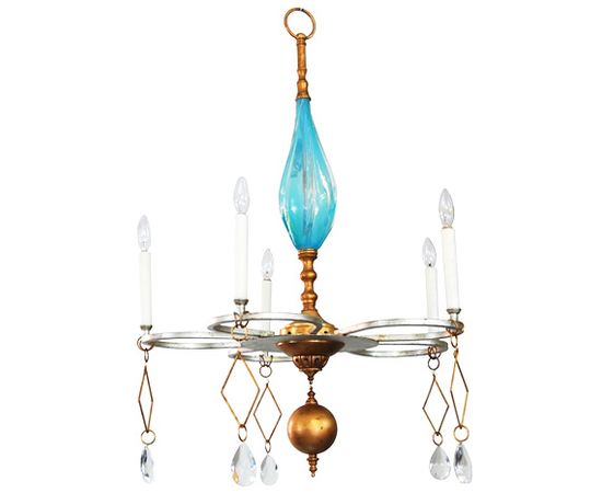 Люстра Louise Gaskill Oona with Blue Glass, фото 1