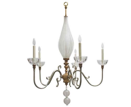 Люстра Louise Gaskill Vintage Chandelier with White Frosted Glass, фото 1