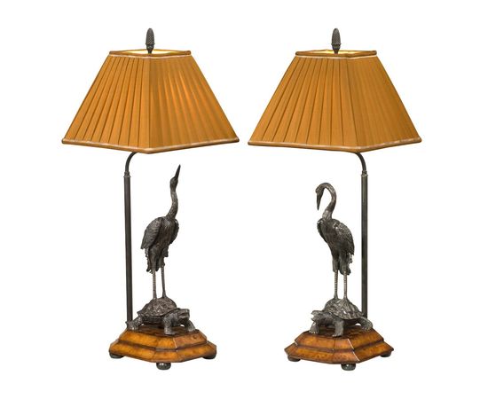 Настольная лампа Theodore Alexander Meiji Cranes Table Lamp, фото 1
