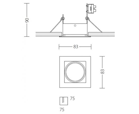 Встраиваемый светодиодный светильник Quattrobi MICROQUADRO LED, фото 3