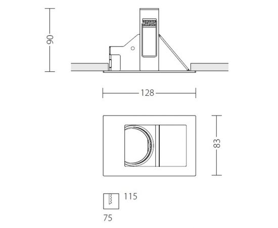 Встраиваемый светодиодный светильник Quattrobi MICROQUADRO LED, фото 2