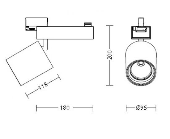 Трековый светодиодный светильник Quattrobi SAM 95 FASHION, фото 2