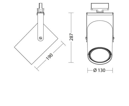 Трековый светодиодный светильник Quattrobi SMOKE FOOD, фото 2