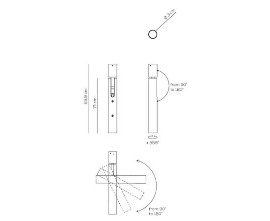 Настенно-потолочный светильник Axolight EGO, фото 2