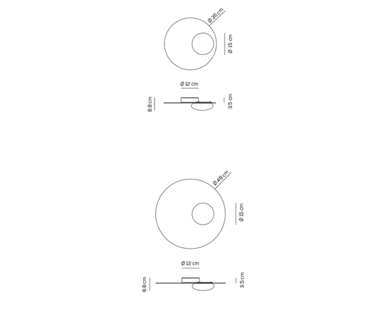 Настенно-потолочный светильник Axolight KWIC ceiling/wall, фото 4