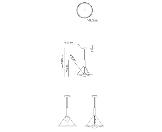 Подвесной светильник Axolight Manto, фото 2