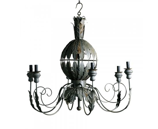 Люстра Becara Grey metallic leaves chandelier, фото 1