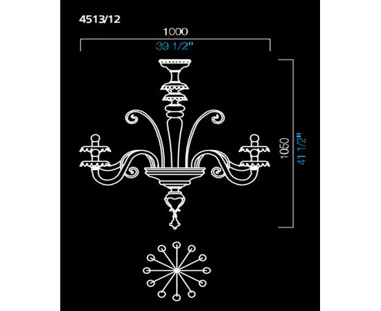 Люстра Barovier&amp;Toso 4513/12, фото 1