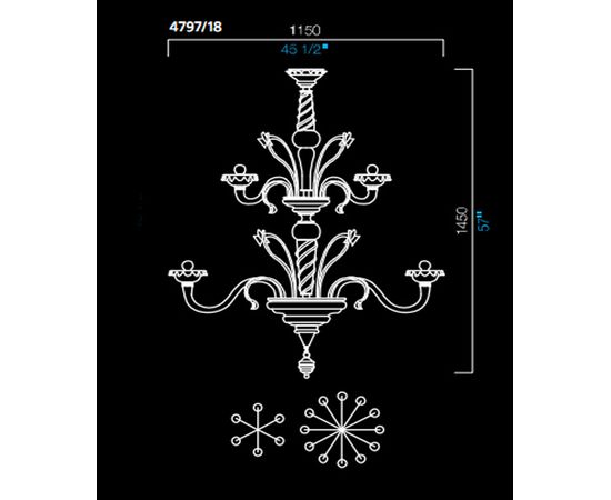 Люстра Barovier&amp;Toso 4797/18, фото 1