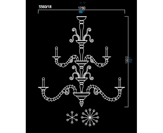 Люстра Barovier&amp;Toso 5560/18, фото 1