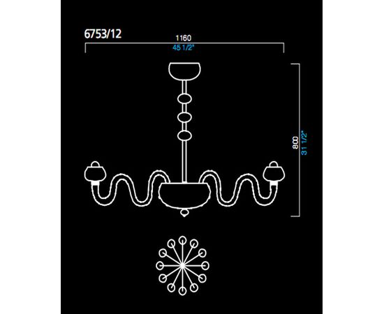 Люстра Barovier&amp;Toso 6753/12, фото 1