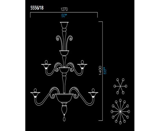 Люстра Barovier&amp;Toso 5556/18, фото 1