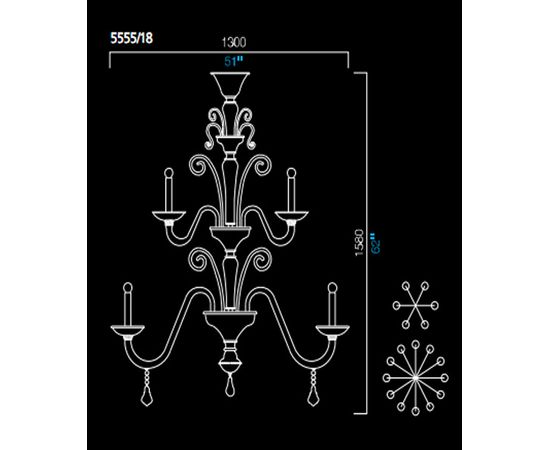 Люстра Barovier&amp;Toso 5555/18, фото 1