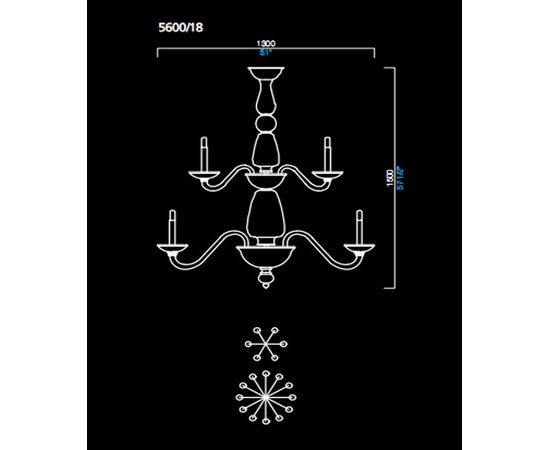 Люстра Barovier&amp;Toso 5600/18, фото 1