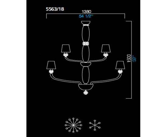 Люстра Barovier&amp;Toso 5563/18, фото 1