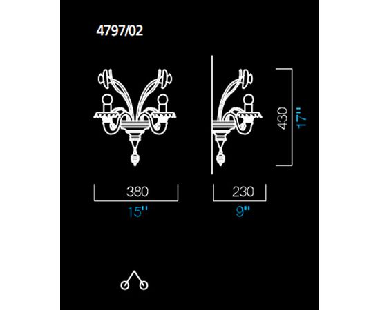 Настенный светильник Barovier&amp;Toso 4797/02, фото 1