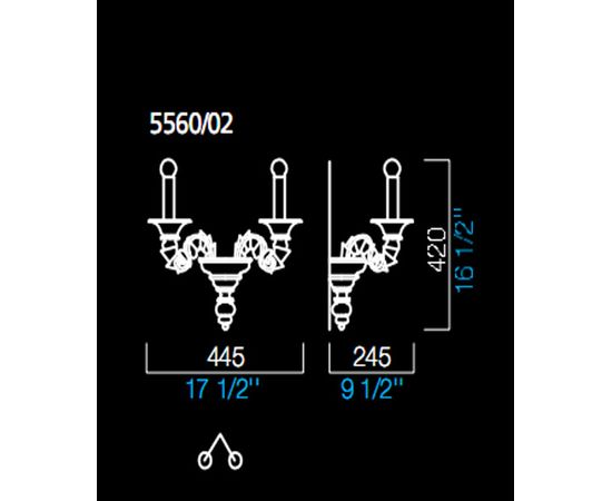 Настенный светильник Barovier&amp;Toso 5560/02, фото 1