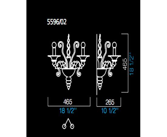 Настенный светильник Barovier&amp;Toso 5596/02, фото 1