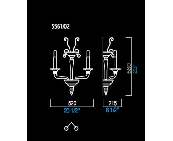 Настенный светильник Barovier&amp;Toso 5561/02, фото 1