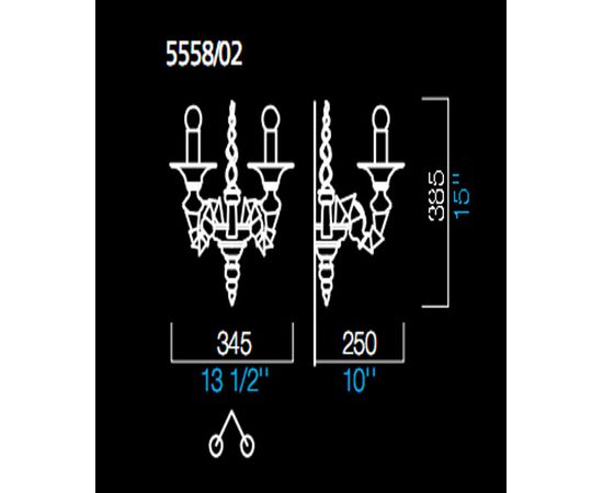 Настенный светильник Barovier&amp;Toso 5558/02, фото 1