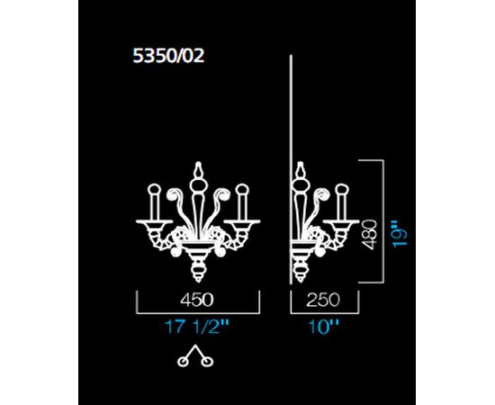 Настенный светильник Barovier&amp;Toso 5350/02, фото 1