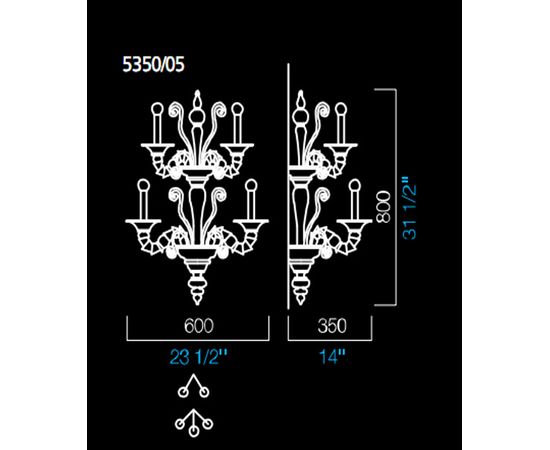 Настенный светильник Barovier&amp;Toso 5350/05, фото 1