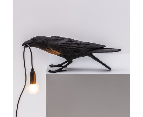 Настольный светильник Seletti Bird Lamp Black Playing, фото 7
