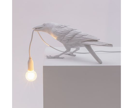 Настольный светильник Seletti Bird Lamp Black Playing, фото 4