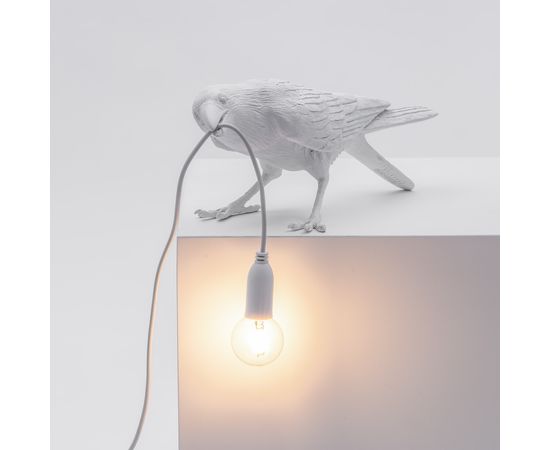 Настольный светильник Seletti Bird Lamp Black Playing, фото 5