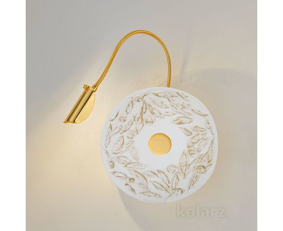 Настенный светильник Kolarz LUNA, Libertà White/Antique, Ø20/8, фото 2