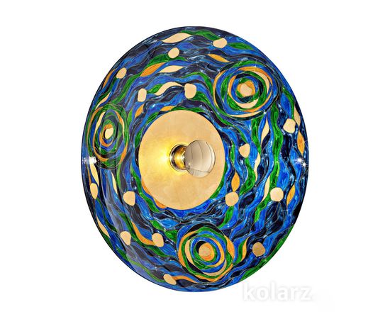 Настенный светильник Kolarz LUNA, Aqua Blue, Ø42/18, фото 4