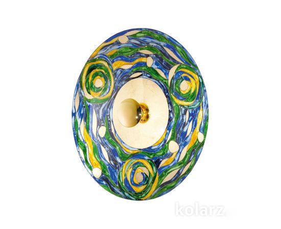 Настенный светильник Kolarz LUNA, Aqua Blue, Ø42/18, фото 1