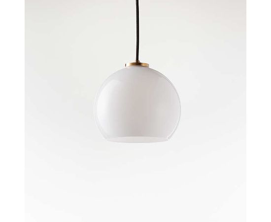 Подвесной светильник Crate and Barrel Arren Single Pendant with Round Shade, фото 7