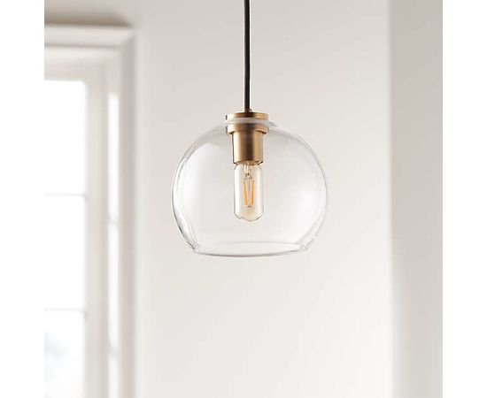 Подвесной светильник Crate and Barrel Arren Single Pendant with Round Shade, фото 6