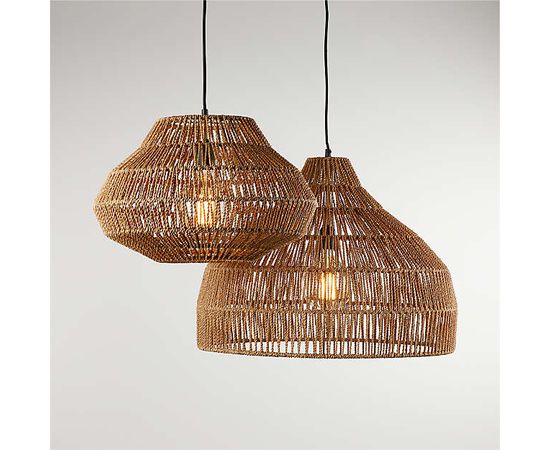 Подвесной светильник Crate and Barrel Cabo Small Woven Pendant Light, фото 4