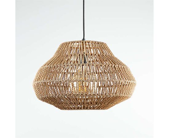 Подвесной светильник Crate and Barrel Cabo Small Woven Pendant Light, фото 1