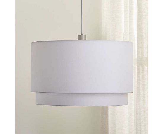Подвесной светильник Crate and Barrel Meryl Double Drum Pendant Light, фото 6