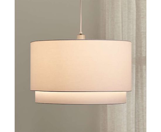 Подвесной светильник Crate and Barrel Meryl Double Drum Pendant Light, фото 5