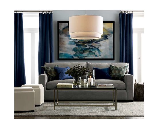 Подвесной светильник Crate and Barrel Meryl Double Drum Pendant Light, фото 2