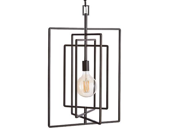 Подвесной светильник Crate and Barrel Pivot Black Caged Pendant Light, фото 1