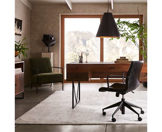 Подвесной светильник Crate and Barrel Rodan Hammered Metal Cone Pendant, фото 7