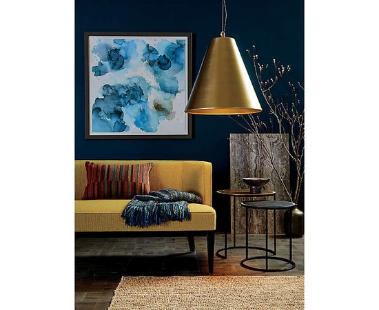 Подвесной светильник Crate and Barrel Rodan Hammered Metal Cone Pendant, фото 4