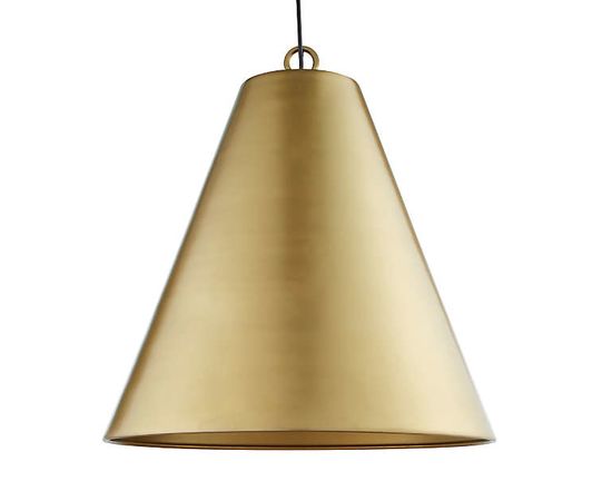 Подвесной светильник Crate and Barrel Rodan Hammered Metal Cone Pendant, фото 2