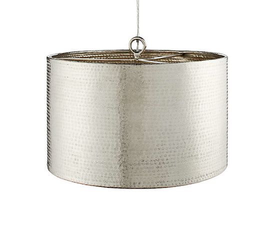 Подвесной светильник Crate and Barrel Rodan Hammered Metal Drum Pendant, фото 9