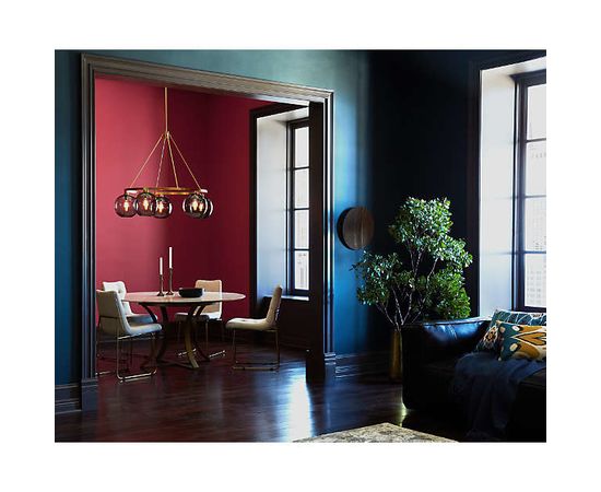 Люстра Crate and Barrel Solitaire Gray Glass and Brass Chandelier, фото 2