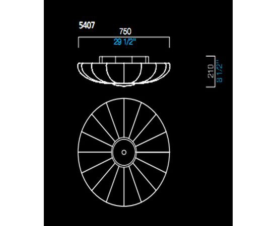 Потолочный светильник Barovier&amp;Toso 5407, фото 1