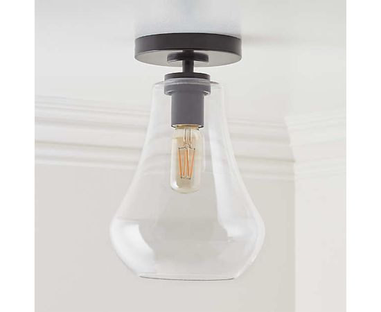 Потолочный светильник Crate and Barrel Arren Flush Mount Light with Teardrop Shade, фото 5