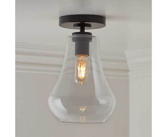Потолочный светильник Crate and Barrel Arren Flush Mount Light with Teardrop Shade, фото 4